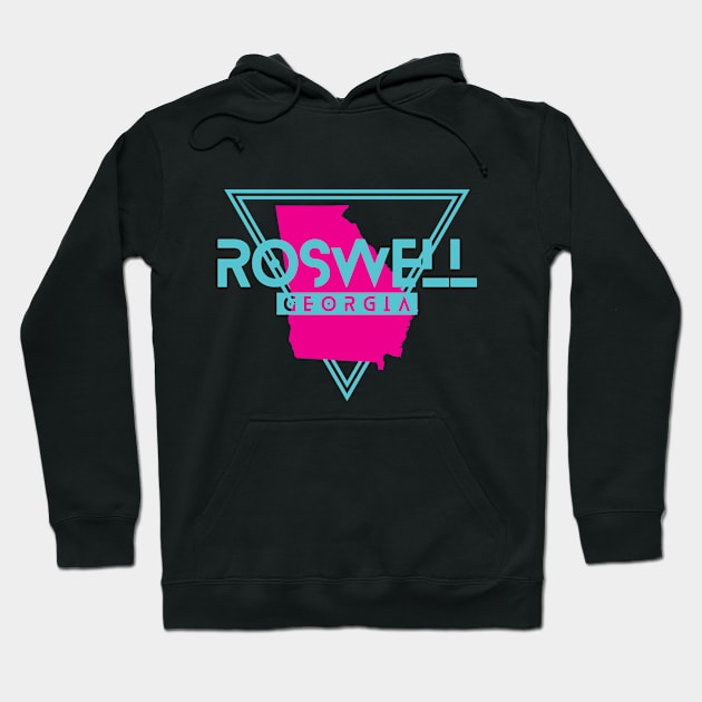 Roswell Georgia Retro Vintage Triangle GA Hoodie by manifest